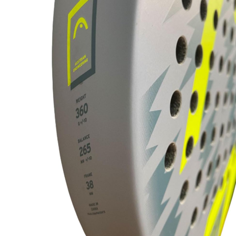 Vợt Padel Head Flash Grey/Yellow - Vợt Padel Dành Cho Người Mới, Thiết Kế Giọt Nước, Khung Chắc Chắn, Điểm Ngọt Rộng