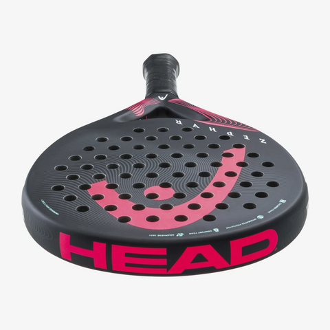 Vợt Padel Head Zephyr Black/Pink - Dụng cụ thể thao cho người chơi trung cấp, thiết kế kiểm soát linh hoạt, khung Graphene 360+