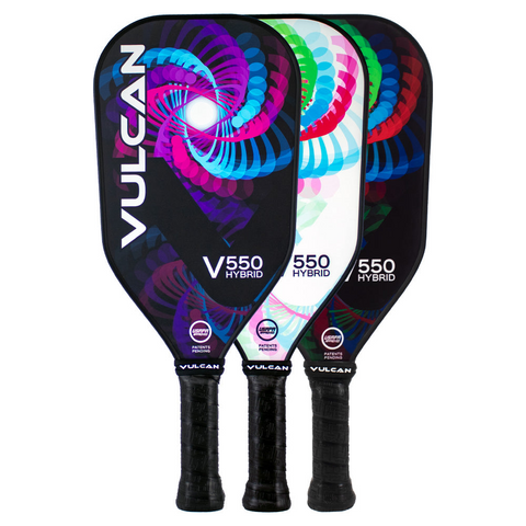 Vợt Pickleball Vulcan V550 Hybrid 13mm - Thiết Kế Thời Trang, Bền Bỉ, Phù Hợp Tấn Công & Phòng Thủ, Độ Dày 13mm.