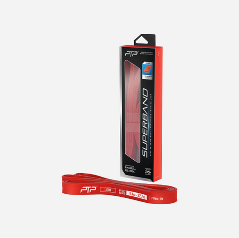 Băng Tập Đàn Hồi PTP Superband Light Đỏ SB2 - Dụng Cụ Thể Thao Hỗ Trợ Tập Lực Nâng Trọng Lượng Cơ Thể, Kéo Người, Chống Đẩy