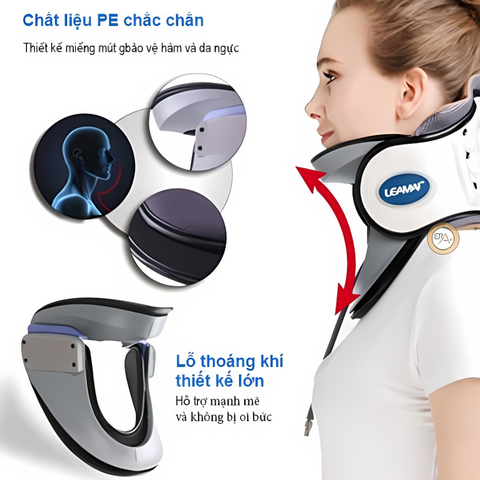 Đai Hơi Leamai C03 - Thiết Bị Hỗ Trợ Giảm Đau Cổ, Kéo Giãn Đau Mỏi, Thiết Kế Thoáng Khí, Quà Tặng Sức Khỏe