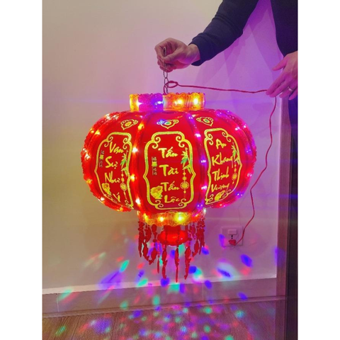 Đèn Lồng Điện Xoay 360 Độ LED Đa Màu Trang Trí Lễ Tết - Thiết Kế Hiện Đại, Đặc Sắc và Rực Rỡ Cho Ngôi Nhà Bạn