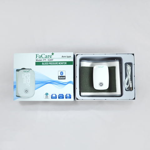 Máy Đo Huyết Áp Bắp Tay Tự Động FaCare FT-C24Y - Thiết Kế Nhỏ Gọn, Đo Chính Xác, Kết Nối Bluetooth, Lưu Kết Quả Trực Tuyến