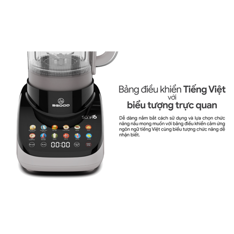 Máy Làm Sữa Hạt Đa Năng 12 Chế Độ 2GOOD Sona 6 - Công Thức Đơn Giản Cho Chế Biến Sữa Hạt, Sinh Tố, Cháo Dinh Dưỡng