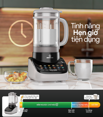 Máy Làm Sữa Hạt Đa Năng 12 Chế Độ 2GOOD Sona 6 - Công Thức Đơn Giản Cho Chế Biến Sữa Hạt, Sinh Tố, Cháo Dinh Dưỡng