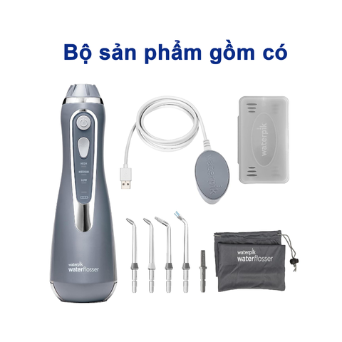 Máy Tăm Nước Cầm Tay Waterpik Cordless Advanced 2.0 - Công Nghệ PrecisionPulse, Loại Bỏ 99,9% Mảng Bám, Nhỏ Gọn Tiện Lợi