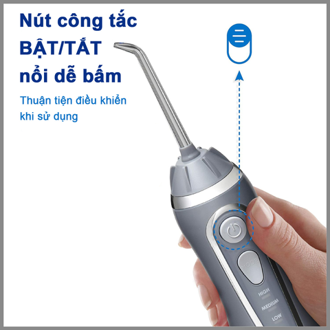 Máy Tăm Nước Cầm Tay Waterpik Cordless Advanced 2.0 - Công Nghệ PrecisionPulse, Loại Bỏ 99,9% Mảng Bám, Nhỏ Gọn Tiện Lợi