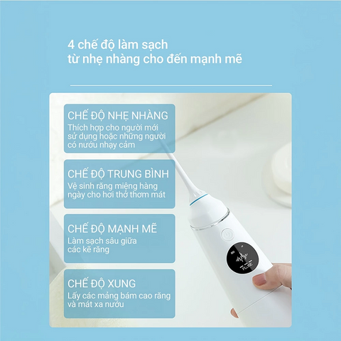 Máy tăm nước Lumias LWF-280W - Thiết bị chăm sóc răng miệng với 4 chế độ làm sạch và pin 1400mAh, tia nước 0.6mm hiệu quả