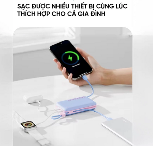Pin Sạc Dự Phòng Xiaomi Aisolove W16 10000mAh 22.5W Cáp Type-C - Sạc Nhanh Hỗ Trợ Nhiều Thiết Bị, Thiết Kế Nhỏ Gọn, Đa Màu Sắc
