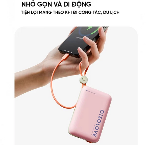 Pin Sạc Dự Phòng Xiaomi Aisolove W16 10000mAh 22.5W Cáp Type-C - Sạc Nhanh Hỗ Trợ Nhiều Thiết Bị, Thiết Kế Nhỏ Gọn, Đa Màu Sắc