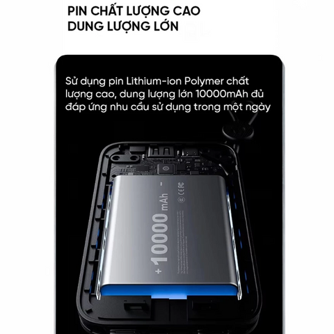 Pin Sạc Dự Phòng Xiaomi Aisolove W16 10000mAh 22.5W Cáp Type-C - Sạc Nhanh Hỗ Trợ Nhiều Thiết Bị, Thiết Kế Nhỏ Gọn, Đa Màu Sắc