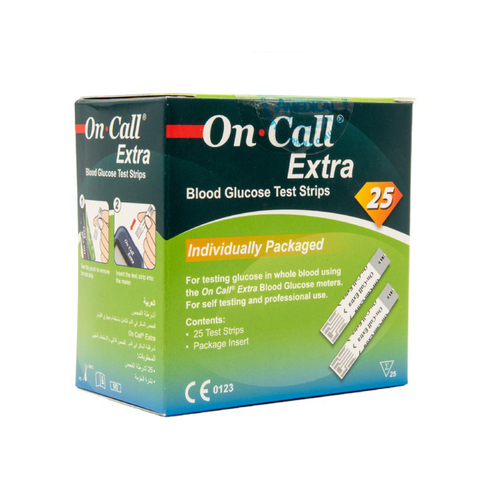 Que thử đường huyết Acon On Call Extra - Bộ 25 que thử glucose, đo nhanh, tiện lợi, không cần hiệu chỉnh, phù hợp cho máy On Call Extra