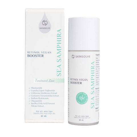 Serum Retinol Vegan Sea Samphire Booster Skinsolve - Hỗ trợ trẻ hóa da, giảm nếp nhăn, cải thiện kết cấu da, phù hợp mọi loại da 20ml