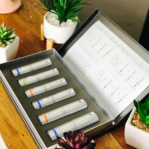 Bộ 6 sản phẩm chăm sóc trẻ hóa da Asap Platinum Collection Park - Serum, kem dưỡng trị lão hóa, cấp ẩm, nâng tông da, an toàn cho làn da nhạy cảm