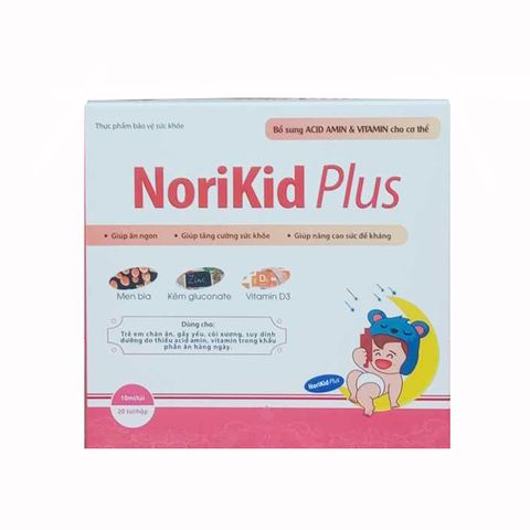 Sirô Norikid Plus Hỗ Trợ Bé Ăn Ngon - Cải Thiện Tiêu Hóa và Tăng Cường Sức Đề Kháng cho Trẻ từ 6 Tháng đến 12 Tuổi