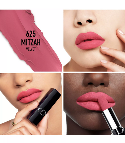 Son thỏi Dior Rouge Couture Colour 625 Mitzah Velvet - Hồng Đất Nữ Tính, Chất Son Velvet Matte Mềm Mại, 10 Giờ Bền Màu
