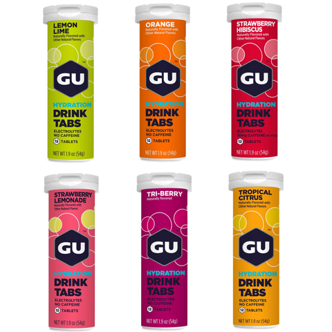 Viên Sủi Điện Giải GU Hydration Drink Tabs - Bổ Sung Điện Giải Cho Vận Động Viên, Hương Vị Cam Chanh Nhiệt Đới, Tiện Lợi Khi Tập Luyện