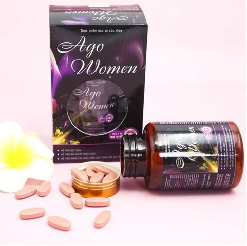Viên uống hỗ trợ tăng cường nội tiết tố nữ Ago Women - Thảo dược tự nhiên cho sức khỏe và sinh lý nữ sau tiền mãn kinh, mãn kinh - 50 viên
