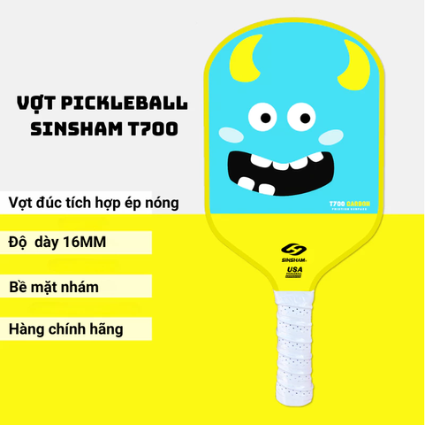 Vợt Pickleball Sinsham T700 Carbon 16mm Phiên Bản Giới Hạn - Thiết Kế Chuyên Nghiệp, Bề Mặt PU, Thoải Mái Khi Chơi