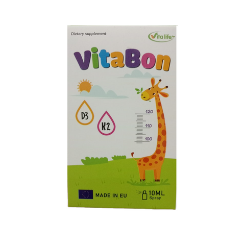 Xịt Vitamin D3K2 + DHA Vitabon Bổ Sung Cho Trẻ Em và Người Lớn - Hương Vị Thơm Ngon, Hỗ Trợ Phát Triển Xương Khớp và Trí Não