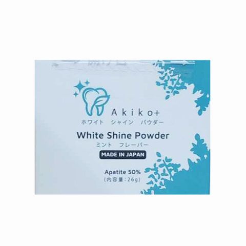 Bột làm trắng răng Nhật Bản Akiko White Shine - Giúp loại bỏ mảng bám và ố vàng, hỗ trợ tái tạo men răng chắc khỏe 26g