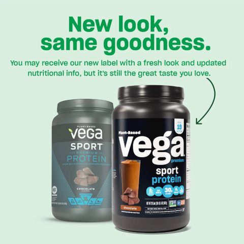 Bột Protein Thực Vật Hữu Cơ Vega Sport - 30g Protein, Hỗ Trợ Phục Hồi Cơ Bắp, Dành Cho Người Ăn Chay - Hương Vị Vani & Bơ Đậu Phộng