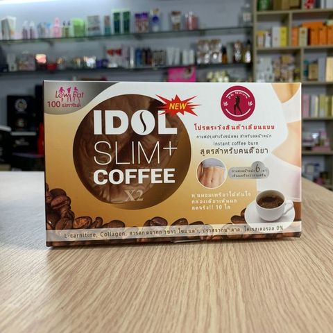 Cà Phê Giảm Cân Idol Slim+ Thái - Hỗ Trợ Giảm Cảm Giác Thèm Ăn, Tăng Cường Chuyển Hóa Chất Béo - Dạng Bột Hòa Tan, Hộp 10 Gói