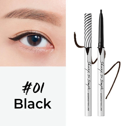 Chì Kẻ Mắt Clio Sharp So Simple Waterproof Pencil Liner - Đầu Siêu Mảnh, Chống Nước, Dễ Dùng Cho Người Mới Bắt Đầu