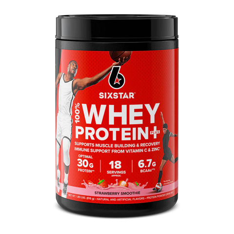 Bột Protein Whey Six Star Plus - Hỗ trợ Tăng Cơ Vị Vanila Cream, Cookies & Cream, Strawberry Smoothie, Triple Chocolate 830g