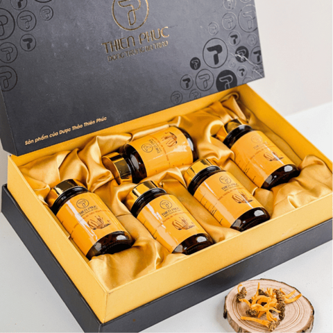 Đông Trùng Hạ Thảo Con Khô Thiên Phúc - Hỗ Trợ Sức Khỏe, Tăng Cường Miễn Dịch, Bồi Bổ Cơ Thể, Hộp 25g (5 Lọ x 5g)