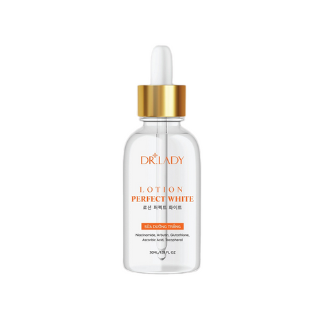 Dr.Lady Lotion Perfect White - Sữa Dưỡng Trắng Da, Cấp Ẩm và Làm Dịu Da với Niacinamide và Vitamin C, 30ml