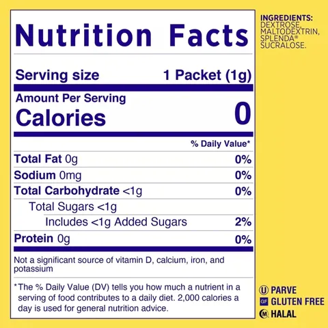 Đường ăn kiêng Splenda Zero Calorie Sweetener - Vị ngọt tự nhiên không calo, lý tưởng cho người tiểu đường và giảm cân, đóng gói tiện lợi 1000 gói.