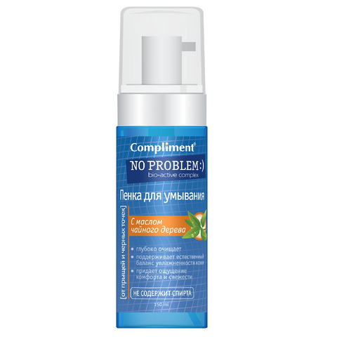 Foam Bọt Rửa Mặt Compliment No Problem - Sữa Rửa Mặt Cho Da Dầu, Mụn, Kiểm Soát Dầu Nhờn, Giảm Mụn 160ml