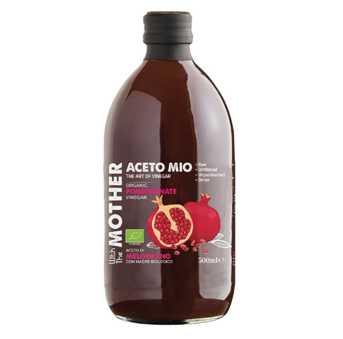 Giấm Lựu Hữu Cơ Aceto Mio 500ml - Giấm Cái Tự Nhiên, Chứng Nhận Hữu Cơ EU, Tốt Cho Sức Khỏe, Hỗ Trợ Tiêu Hóa & Làm Đẹp Da