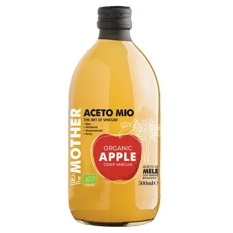 Giấm Táo Hữu Cơ Aceto Mio 500ml - Giấm Chế Biến Từ Táo Hữu Cơ, Tăng Cường Tiêu Hóa, Hỗ Trợ Giảm Cân, Pha Nước Uống, Trộn Salad