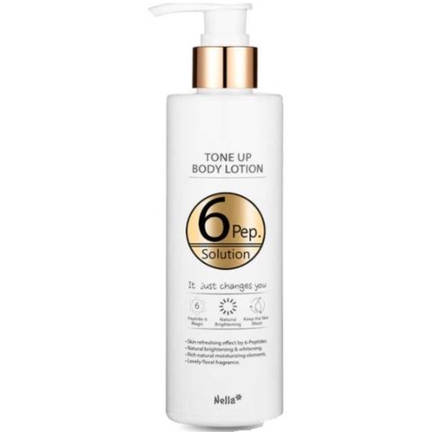 Kem Dưỡng Thể Trắng Da Nella Tone-up Body Lotion 6 Pep Solution - Lọ 245ml, Giúp Sáng Da, Dưỡng Ẩm Tự Nhiên, Hàn Quốc