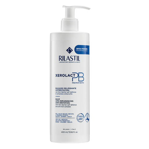 Kem Dưỡng Ẩm Rilastil Xerolact PB 400ml - Hỗ Trợ Phục Hồi Da, Giảm Ngứa, Thích Hợp Cho Người Lớn, Trẻ Sơ Sinh Và Trẻ Em