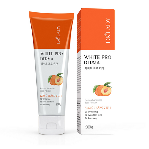 Kem ủ trắng body 2in1 White Pro Derma Dr.Lady - Giúp trắng da, tẩy tế bào chết và dưỡng ẩm hiệu quả cho tất cả loại da 200g