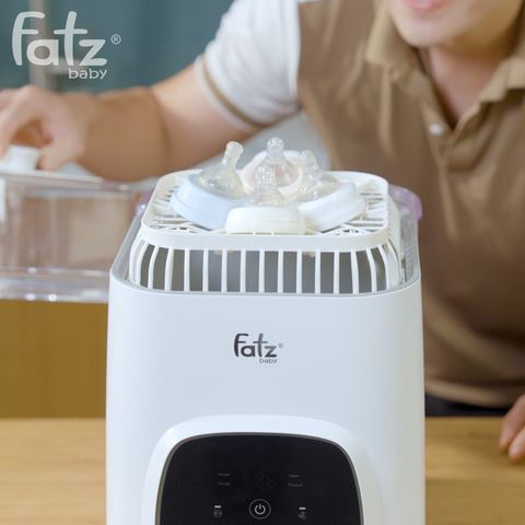 Máy Rửa và Tiệt Trùng Bình Sữa Đa Năng Fatzbaby Cleanmax 2 FB8802MZ - Tiết Kiệm Thời Gian, Khử Khuẩn 99.9% cho Bé Yêu