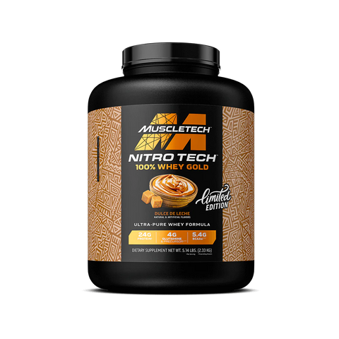 Muscletech Nitrotech 100% Whey Gold 5lbs - Bột Protein Hỗ Trợ Tăng Cơ, Chất Lượng Đỉnh Cao, Vị Churros & Dulce De Leche