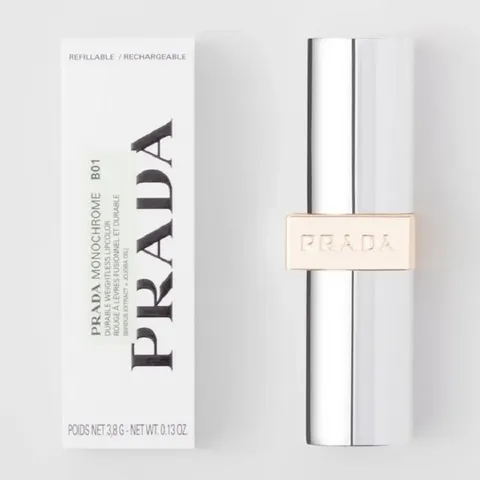 Son Prada Monochrome Hyper Matte B01 Argile - Son Lì Cao Cấp Tông Nâu Tây Sang Trọng, Thời Thượng, Chất Lì Mịn Mượt