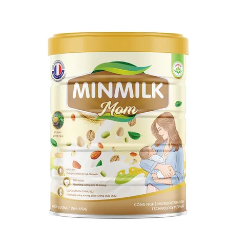 Sữa Hạt Ngũ Cốc Lợi Sữa Minmilk Mom - Dinh Dưỡng Tốt Cho Mẹ và Bé, Hỗ Trợ Tăng Sữa, Giúp Phục Hồi Sau Sinh, Hộp 650g