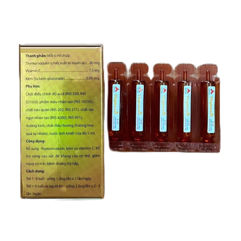 Thymosol Nước Tăng Cường Miễn Dịch - Bổ Sung Thymomodulin, Vitamin C, Kẽm - Hỗ Trợ Sức Khỏe Toàn Diện Cho Người Lớn Và Trẻ Em