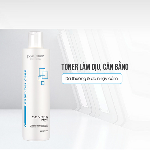 Toner Nước Hoa Hồng PostQuam Senskin H20 - Cấp ẩm, Làm Sạch, Ngăn Mụn cho Da Thường và Da Nhạy Cảm - Dung Tích 250ml