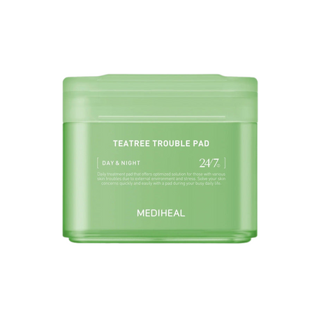 Toner Pad Mediheal Teatree Trouble Pad - Miếng Dưỡng Da Chăm Sóc Da Nhạy Cảm, Hỗ Trợ Làm Dịu Da Mụn, Giải Pháp Cho Làn Da Thoáng Mát
