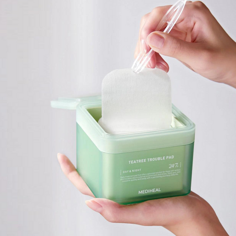 Toner Pad Mediheal Teatree Trouble Pad - Miếng Dưỡng Da Chăm Sóc Da Nhạy Cảm, Hỗ Trợ Làm Dịu Da Mụn, Giải Pháp Cho Làn Da Thoáng Mát