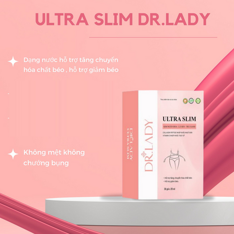 Ultra Slim Dr.Lady - Nước Hỗ Trợ Giảm Cân Dễ Uống, Tăng Chuyển Hóa Chất Béo, 30 Gói x 20ml - Sản Phẩm Dinh Dưỡng Cho Người Thừa Cân