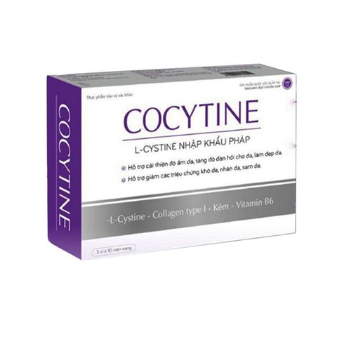 Viên Uống Cấp Ẩm, Giảm Mụn Da Cocytine - Hỗ Trợ Dưỡng Ẩm, Tăng Tính Đàn Hồi, Giúp Da Sáng Mịn, Khỏe Đẹp, Hộp 30 Viên