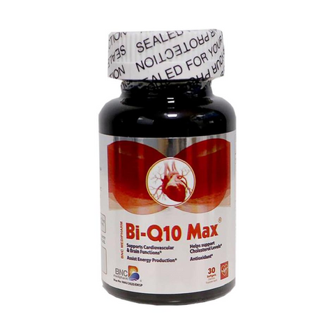 Viên uống hỗ trợ tim mạch Bi-Q10 Max - Tăng cường sức khỏe tim mạch, giảm mỡ máu và hỗ trợ chống oxy hóa - 30 viên