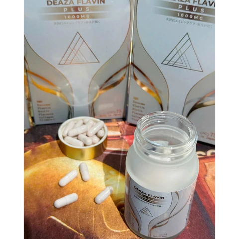 Viên uống Deazaflavin Plus 1000mg - Hỗ trợ trẻ hóa da, chống lão hóa, duy trì sức khỏe và vẻ đẹp thanh xuân cho phụ nữ.
